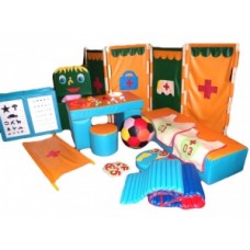 Мягкий масштабный набор для игрового обучения в детских садах - Здоровье и Гигиена (Больничка)