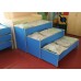 Кровать 3-х ярусная выкатная с тумбой - мебель для детского сада